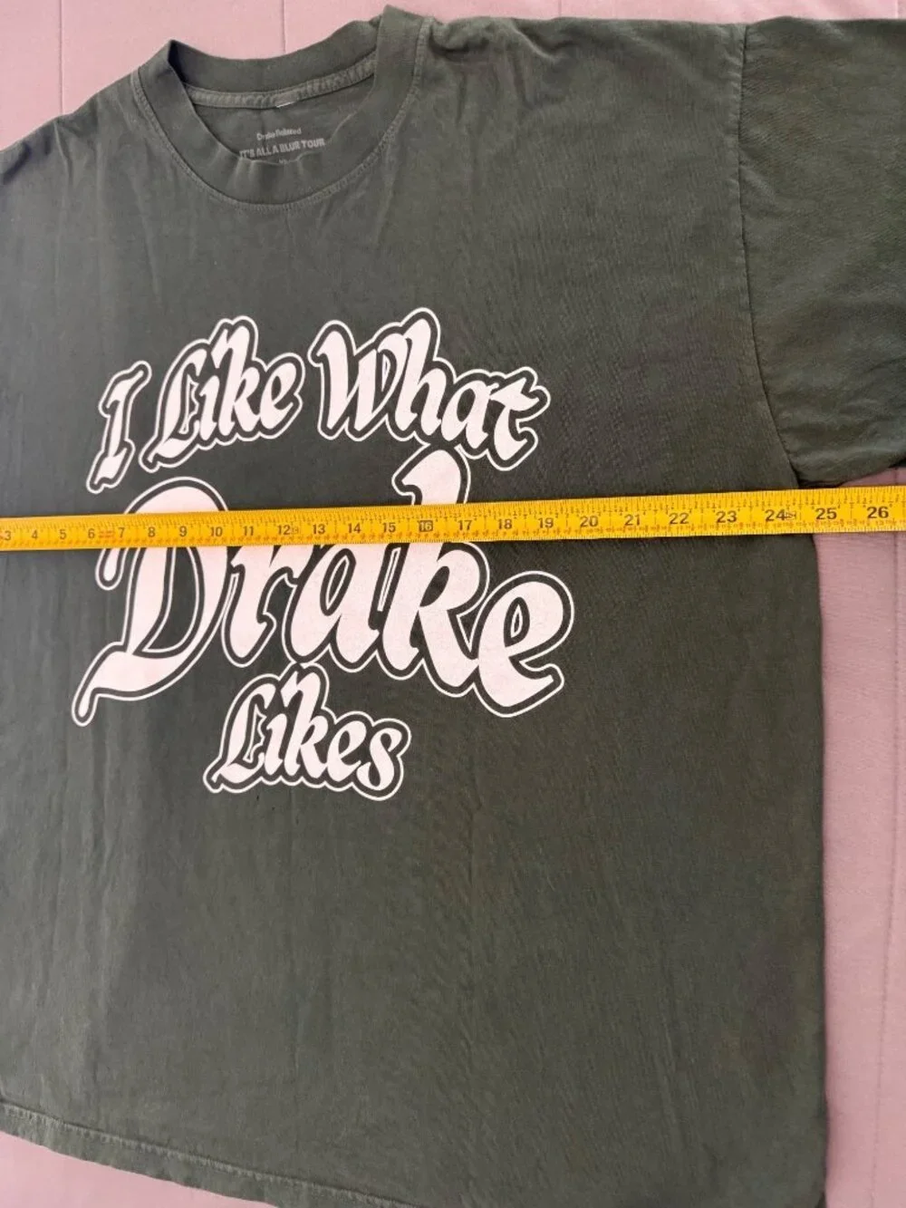 Drake Related Its All A Blur Tour T-Shirt XL Green Cotton Graphic Tee 2023